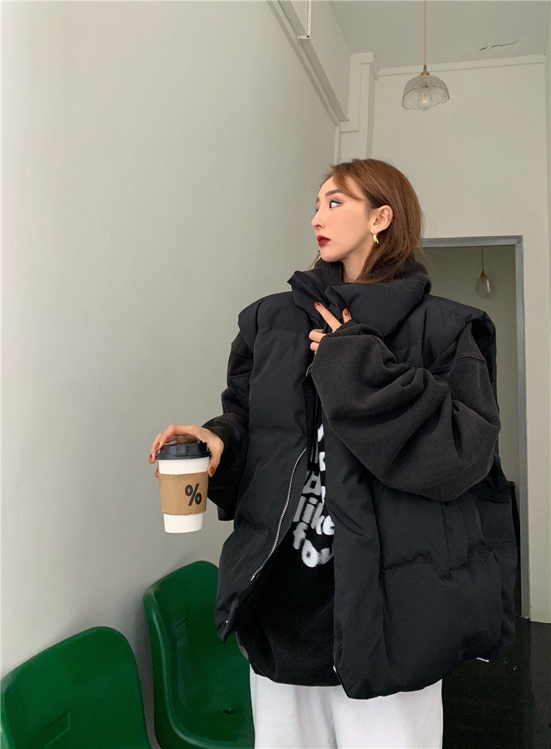 Loose and lazy cotton padded vest with real price