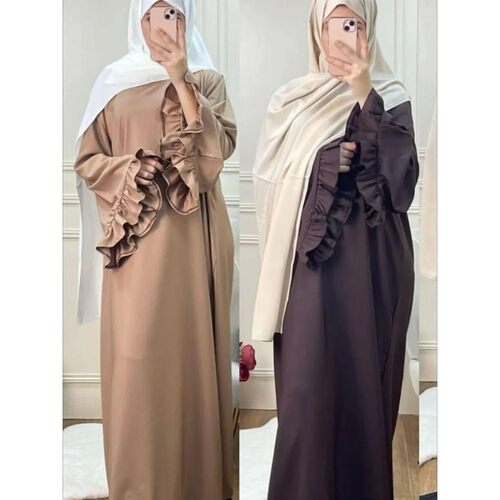 Ladies Loose Fit Abay Long Robe Formal Party Maxi Dress
