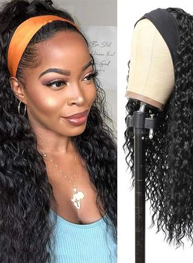 G&T Synthetic Wig Headband Wigs for Black Women Wet and Wavy