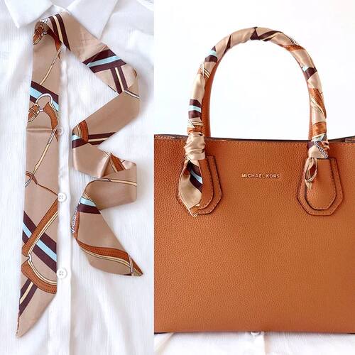 Woman Skinny Silk Scarf 90cm*4cm Long Hair Strip Silk Ribbon