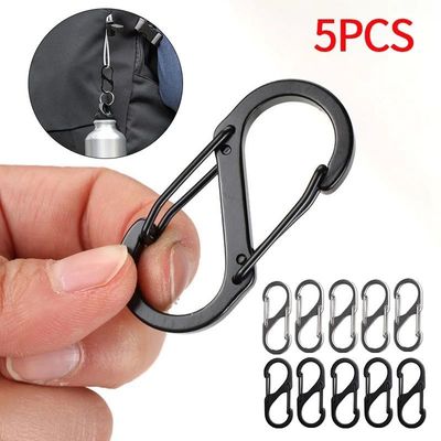 5PCS Carabiner Clip Camping Equipment Aluminium Alloy Hiking