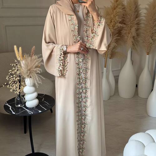 Dress Cardigan Abay Women Lace Dresses Jalabiya Muslim Vesti
