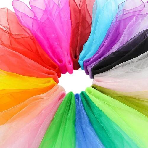 12pcs 45/60/70cm Chiffon Square Scarf Children's Dance Perfo