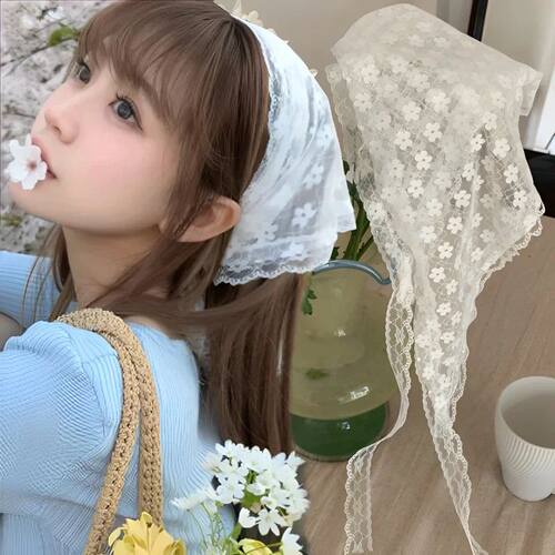 Summer Headwear Headdress with French Pastoral Triangle Hair
