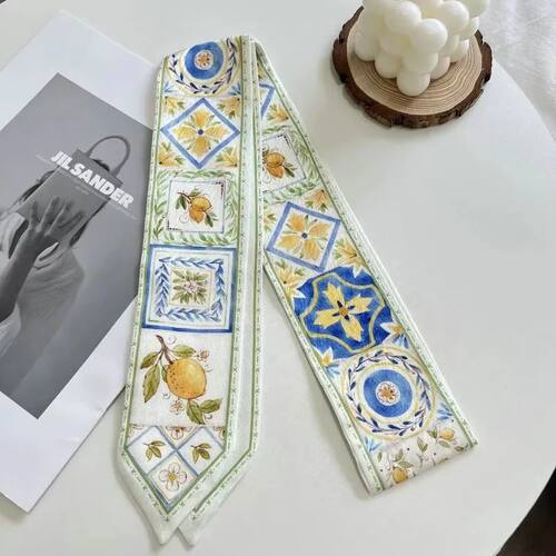 New Long Bag Scarf Women Hair Band Lady Accessories Print Sk