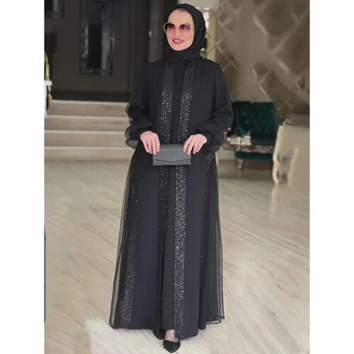 Modest Women Dress Jalabiya Vestidos Elegant Long Gown