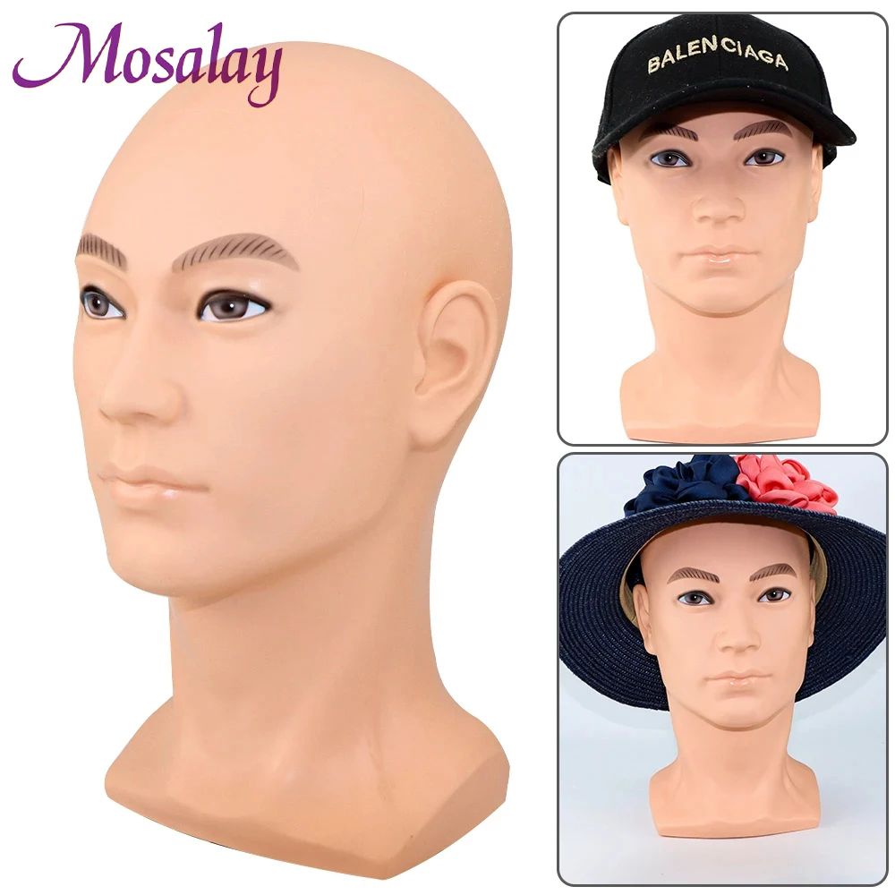 Male Training Head Bald Mannequin Head Wig Stand Manikin Dol