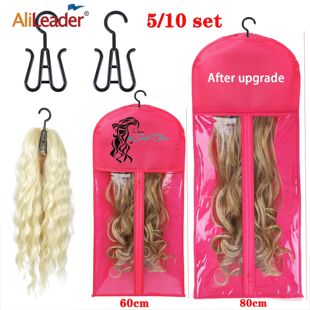 Hair Extension Bag Black Pink Blue Purple White Wig Storage