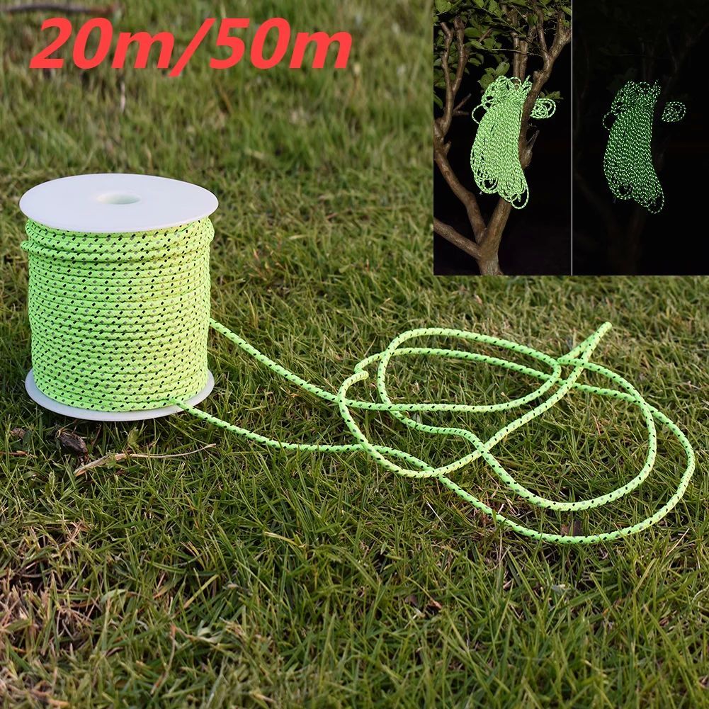 20/50M Reflective Paracord Outdoor Emergency Rope Parachute
