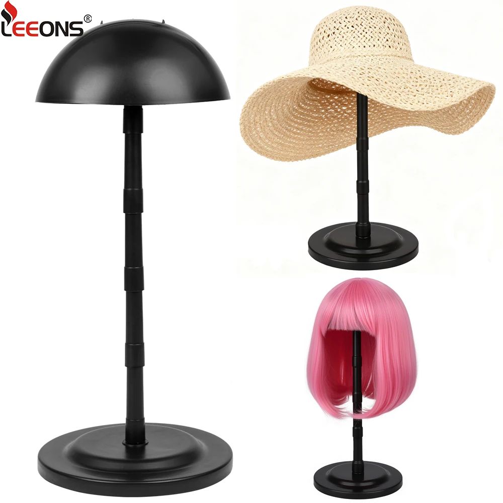 Wig Holders Adjustable Wig Head Stand Portable Hat Display H