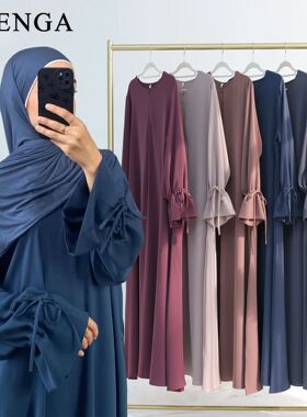 Women 2025 Dubai Elegant Modest Maxi Dress Gown