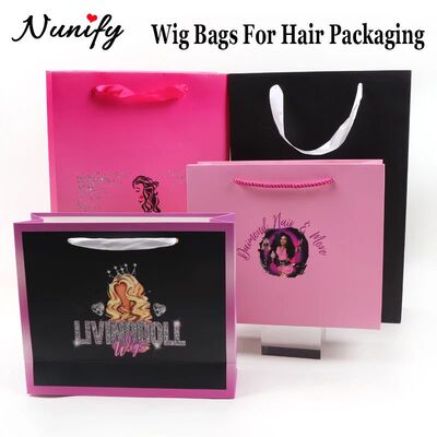 Personalized Wig Bags Packaging Customize Paper Bags With Ow