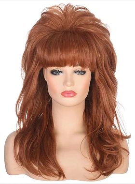 HAIRJOY 80s Women Peggy Bundy Beehive Wig Long Wavy Syntheti