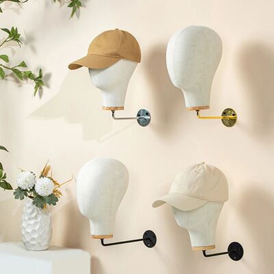Mannequin Head Model Wall Mounted Sturdy Wig Hat Display Hol