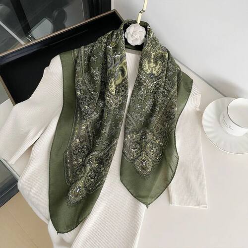 New Fashion 70X70cm Women's Scarf Paisley Print Scarf Cotton