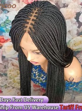Synthetic Braided Wigs For Black Women Full Lace Wig Braid A
