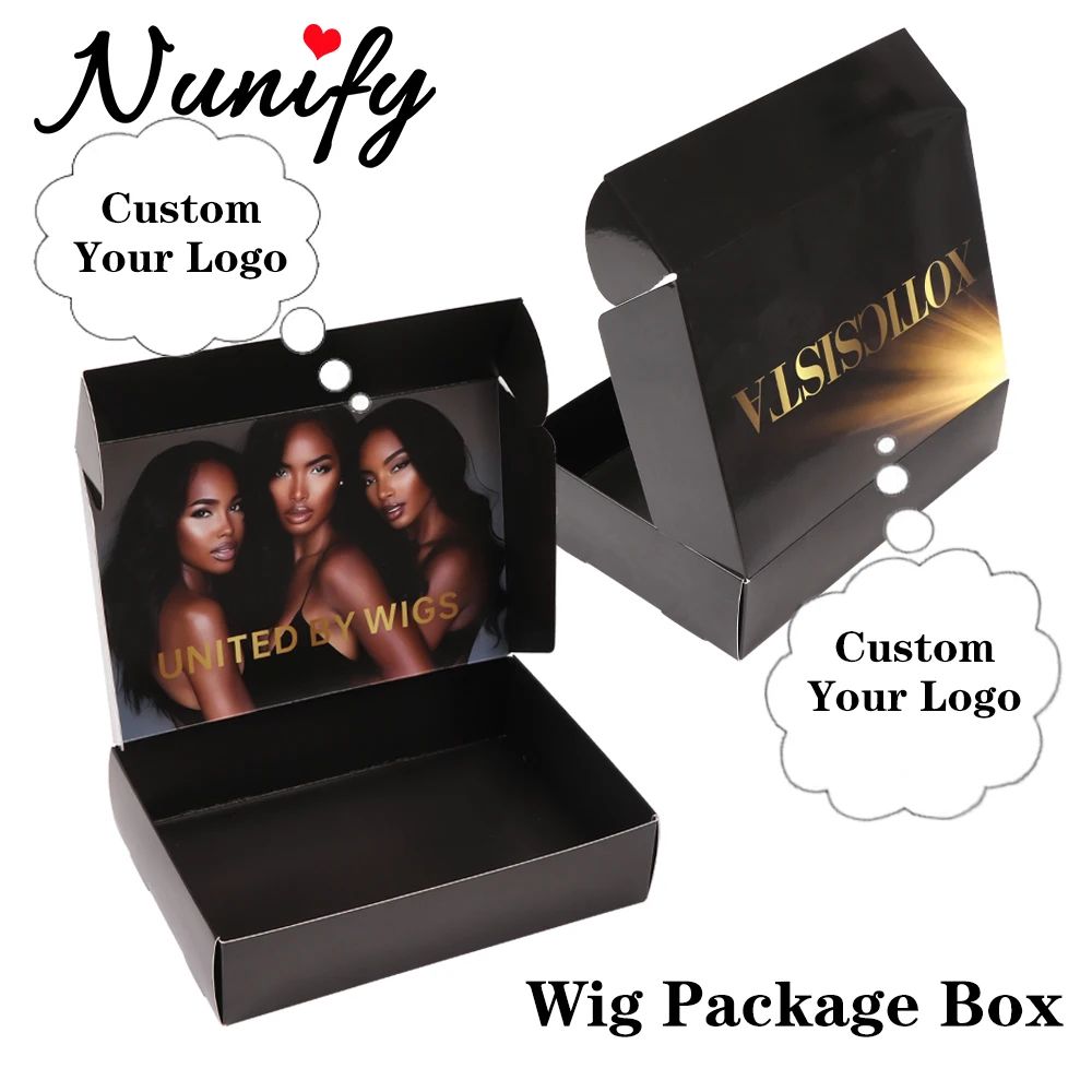 Nunify Customize 10Pc Wig Packaging Box With Lids For Busine
