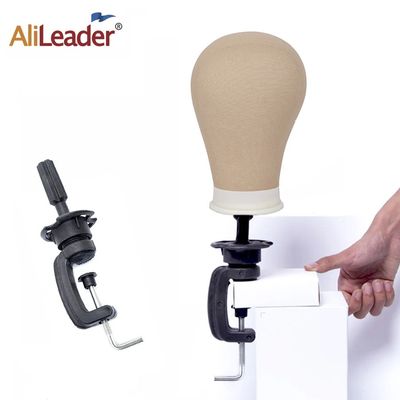 Wig Mannequin Head Stand Black Wigs Head Stand Table Clamp C