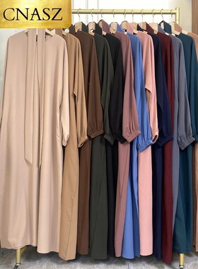 Hot Selle Simple Style Moroccan Dresses Kaftan Turkey Solid