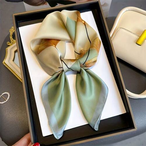 Luxury Print Spring Neck Tie Shawl 2025 Silk Square Scarf Wo