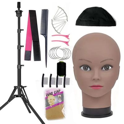 Mannequin Head With Tripod For Making Wig Hat Glasses Mask D