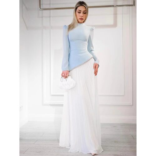 Dubai Women Dress Pleated Chiffon Abay Muslim Party Dresses