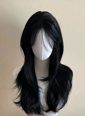 Ashely Black Wig Female Headband Body Wavy Rose Hair Net Mod