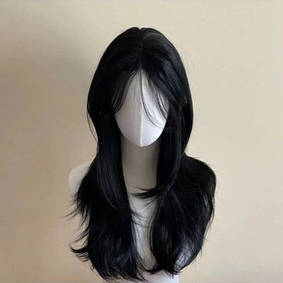 Ashely Black Wig Female Headband Body Wavy Rose Hair Net Mod