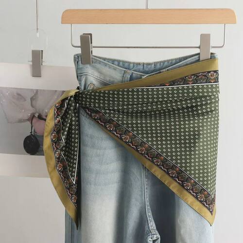 High-End Retro Tie-Dye Triangular Binder Headcloth Women's S