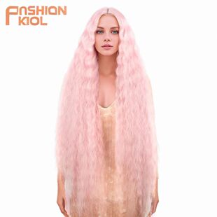 FASHION IDOL 42 Inches Lace Wig Hair Synthetic Wigs For Blac