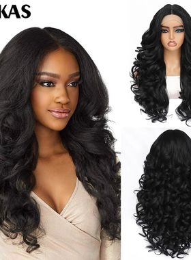 24 Inch Synthetic Lace Front Wigs For Afro Women Curly Afro