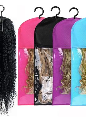 Long Wig Storage Bag with Hanger Hair Extension Case Holder