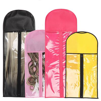 Anti-Dust Wig Storage Bag for Ponytails & Hairpieces - Plast