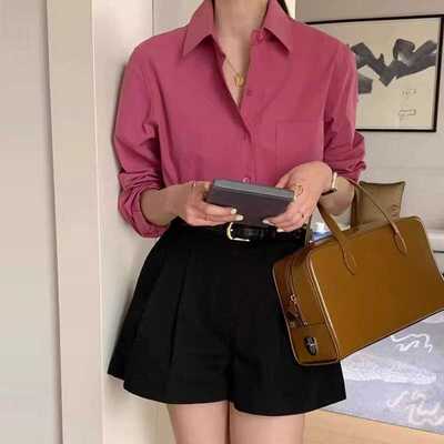 衬衫显白减龄多巴胺树莓粉洋气