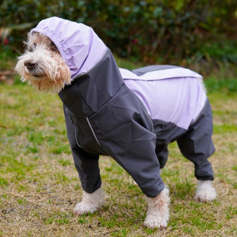 宠物四脚雨衣带帽狗狗户外防水防风狗雨衣大中小型犬全包防尘透气