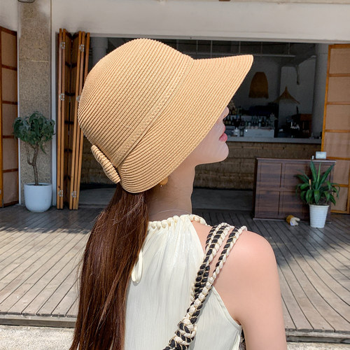 赫本风女士夏季防晒可折叠渔夫帽