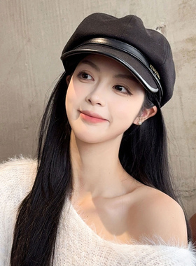 八角帽出游韩版女秋季显脸小