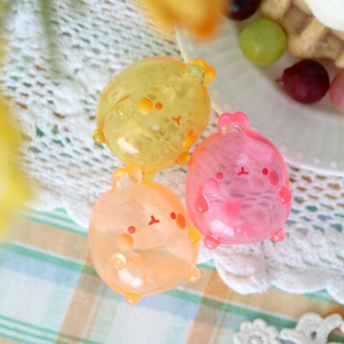 现货韩国正版molang兔盲盒透明糖果色萌浪小兔子潮玩手办公仔摆件