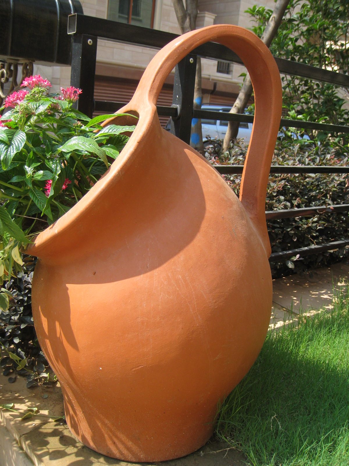 大耳欧式陶罐园林景观水景阳台花盆陶瓷菜盆花槽陶盆花瓶特大花卉