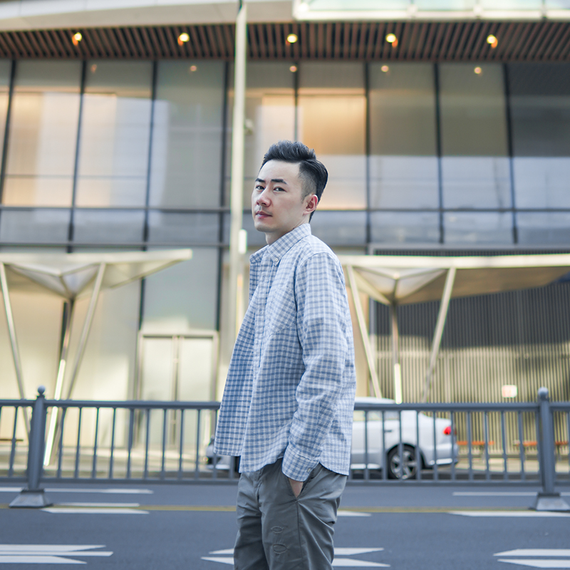 格子衬衫男士长袖复古纯棉休闲宽松蓝色日系潮流衬衣外套2025新款