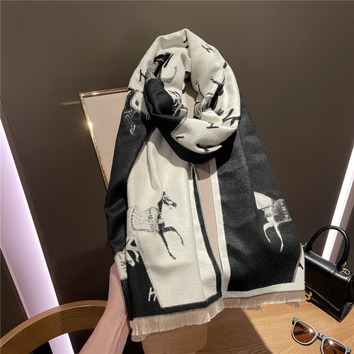 秋冬流苏大牌欧美女双面加厚围巾