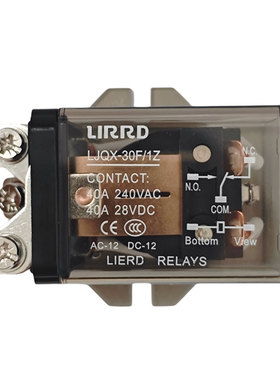 利尔德LIRRD继电器LJQX-30F/1Z 40A一开一闭LIERD RELAYS银触点