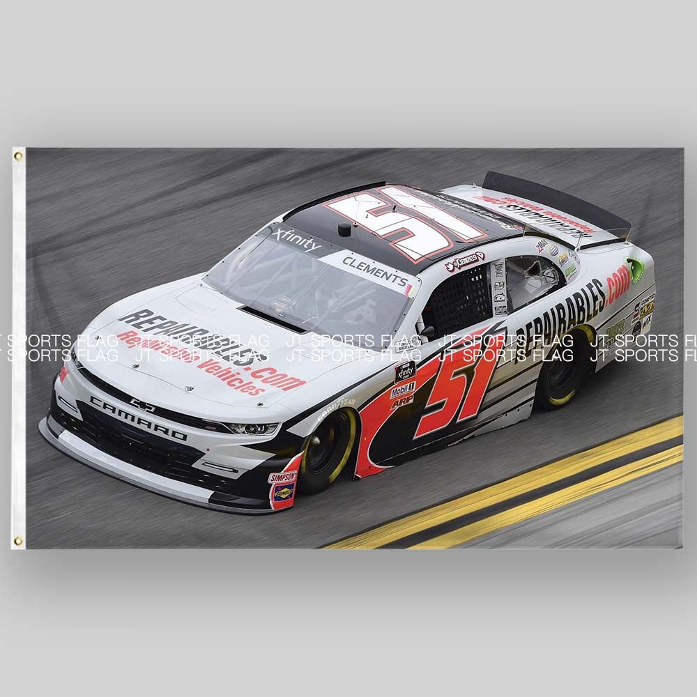 NASCAR美国纳斯卡车队汽车赛车旗帜运动Jeremy Clements Racing