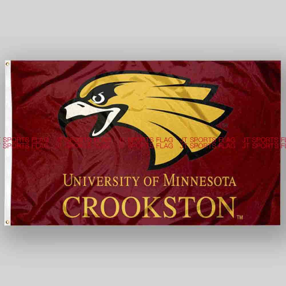 明尼苏达克鲁克斯顿金鹰旗帜Minnesota Crookston Golden Eagles 文具电教/文化用品/商务用品 旗帜 原图主图