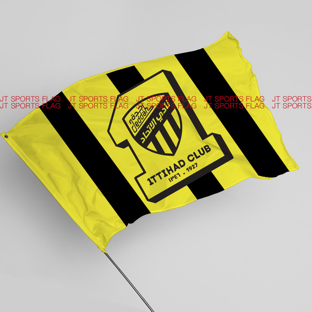 吉达联合足球俱乐部本泽马队旗旗帜定做定制Ittihad club flag