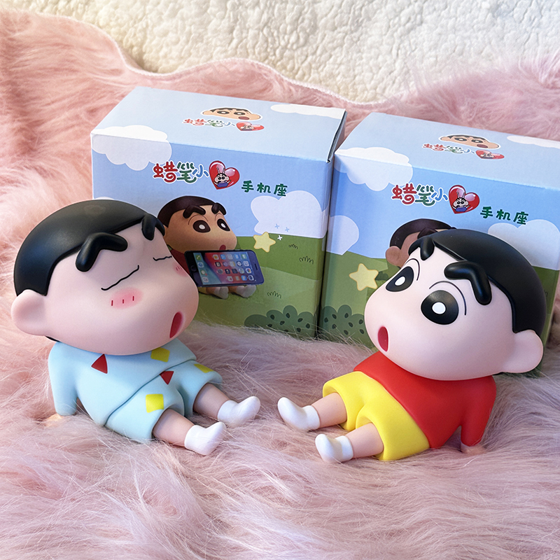 蜡笔小新手机支架摆件