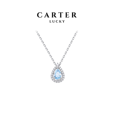 蓝眼泪S925项链送女友新年礼物