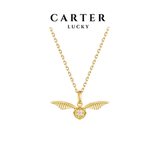 哈利波特联名金色飞贼S925纯银项链轻奢贵气锁骨链送女生生日礼物