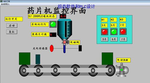 药片机MCGS6.2和西门子S7-200plc联机程序4，组态软件PLC程序代做