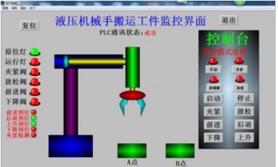 机械手搬运工件组态王6.53和西门...